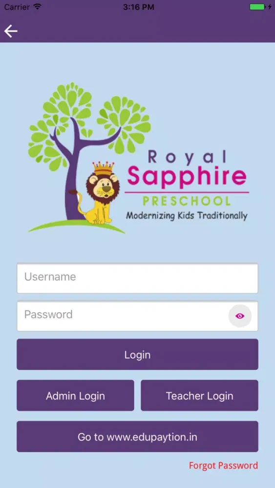 Capturas de tela do Royal Sapphire Preschool