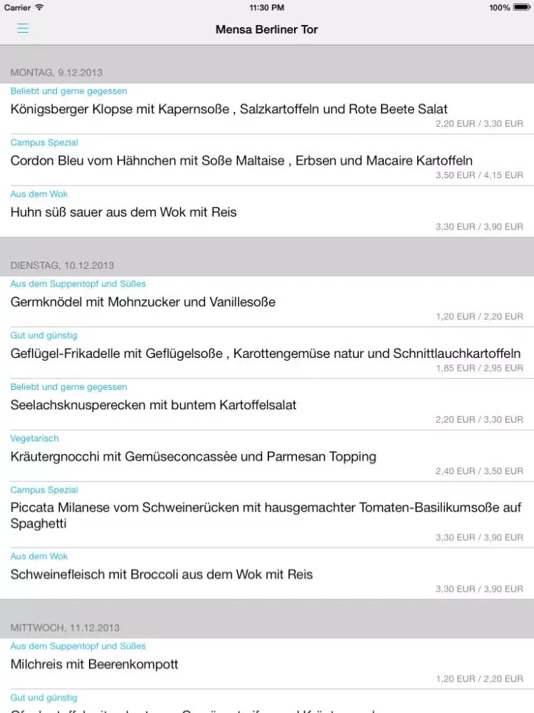 تصاویر Mensa Hamburg Uni HS - Studenten und Mitarbeiter iPad 