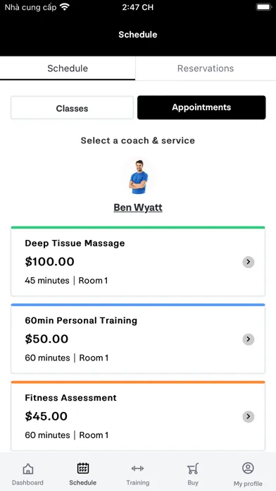 Capturas de tela do EMPWR Training Hub