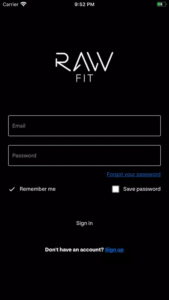 Raw Fit Screenshots