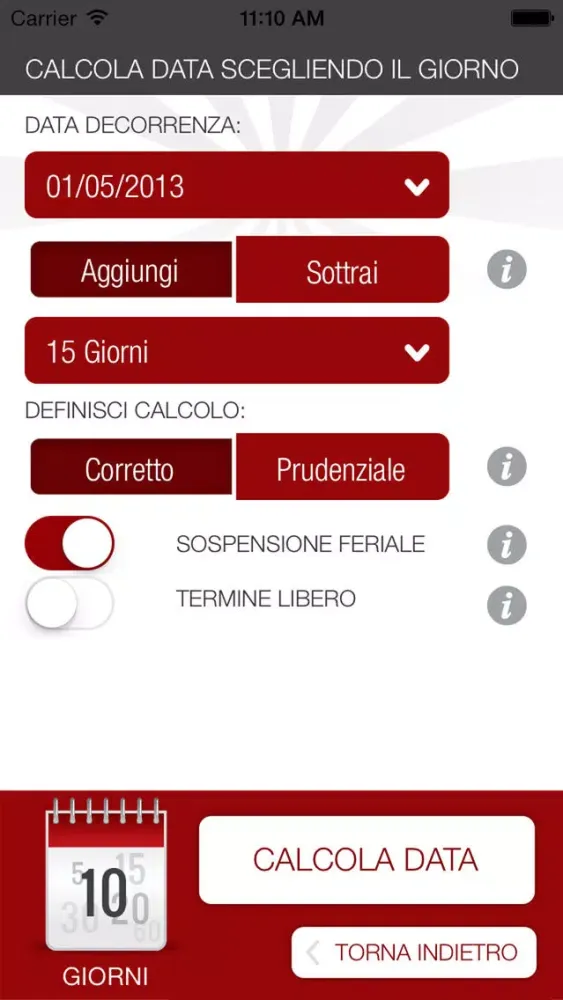 Zrzuty ekranu Calcola Termini