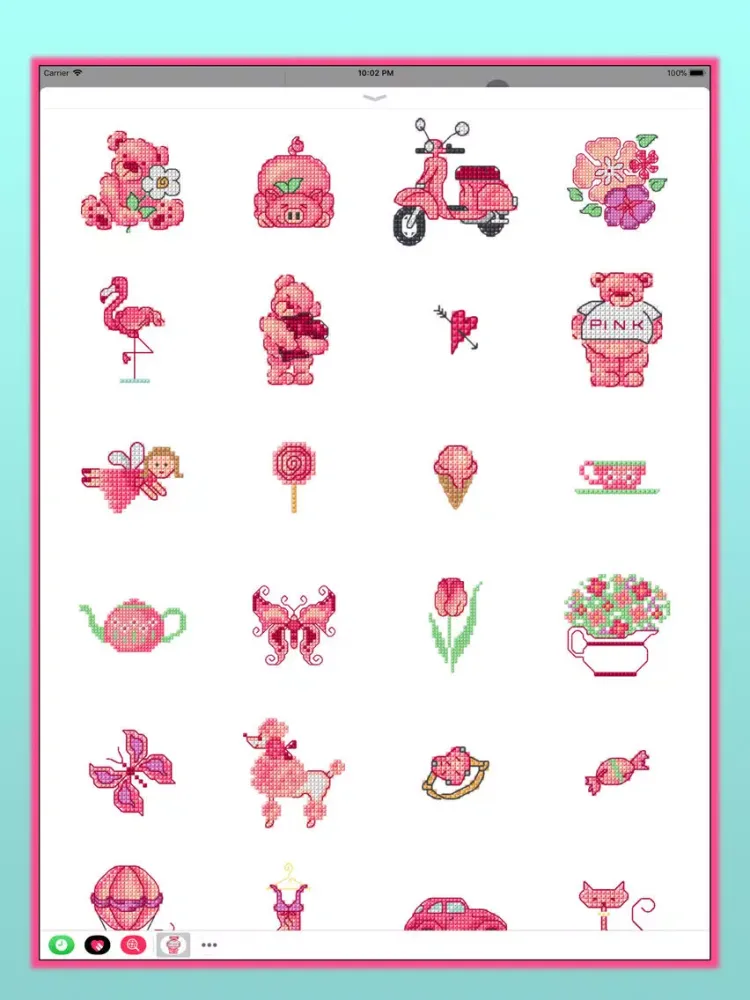Capturas de pantalla de Cross Stitch Pink iPad 