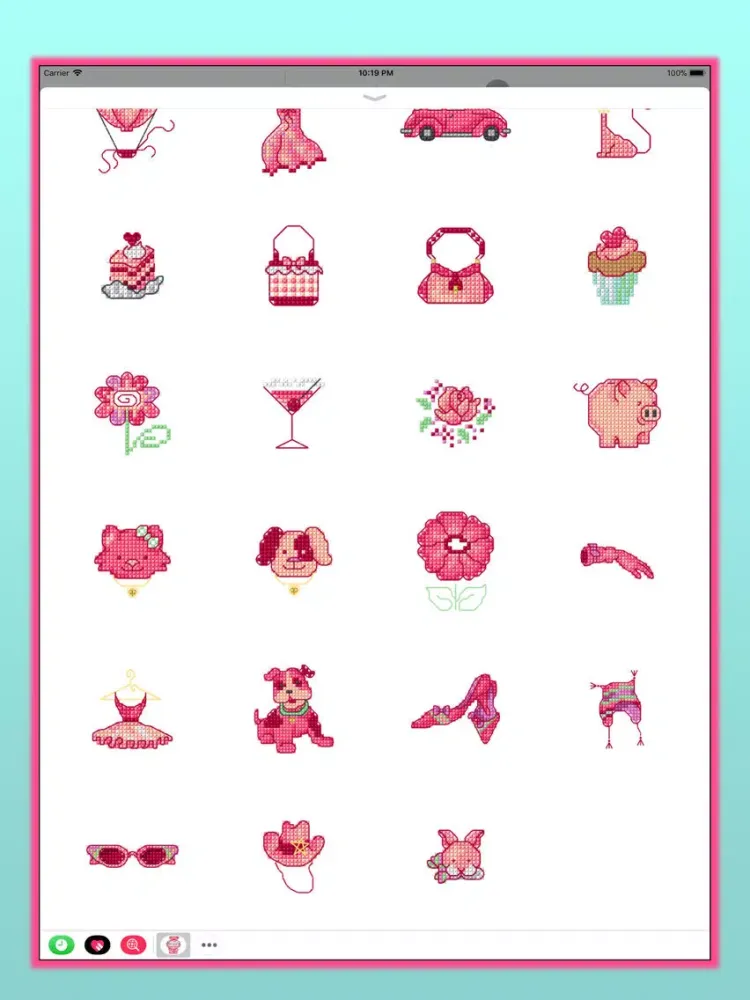 Capturas de pantalla de Cross Stitch Pink iPad 