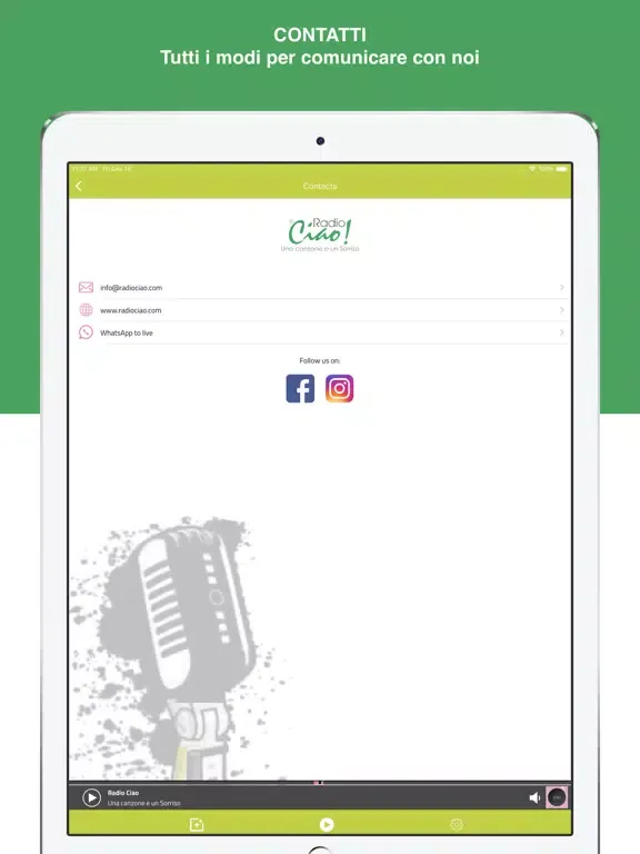 Radio Ciao iPad  স্ক্রিনশট