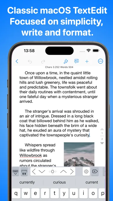TextEdit. স্ক্রিনশট