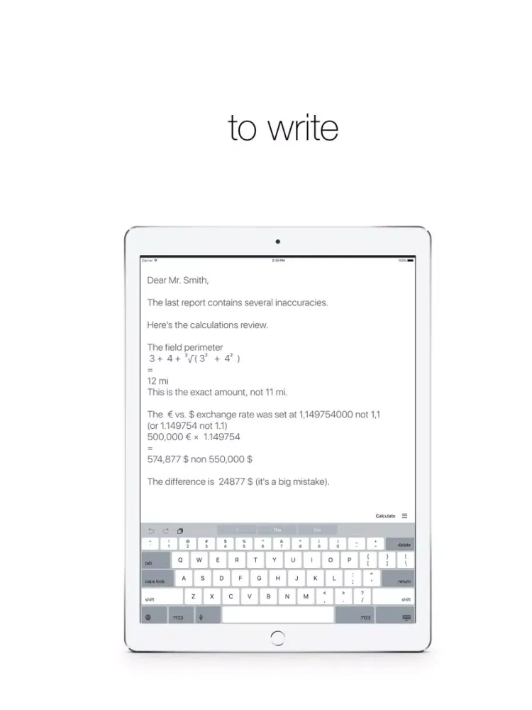 MathCooker calculates & writes iPad 应用截图