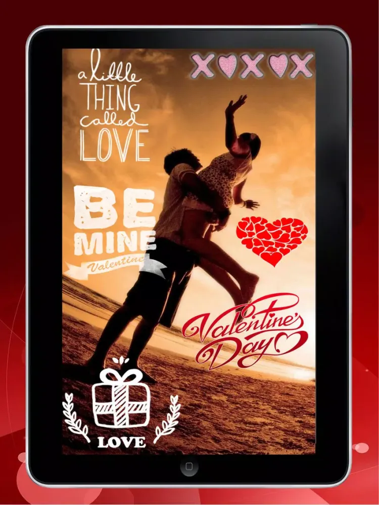 ภาพหน้าจอของ Valentine Photo Effects - Add Love Quotes,Stickers iPad 