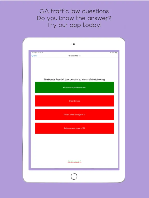 Captures d'écran de Georgia DDS DMV Test Prep iPad 