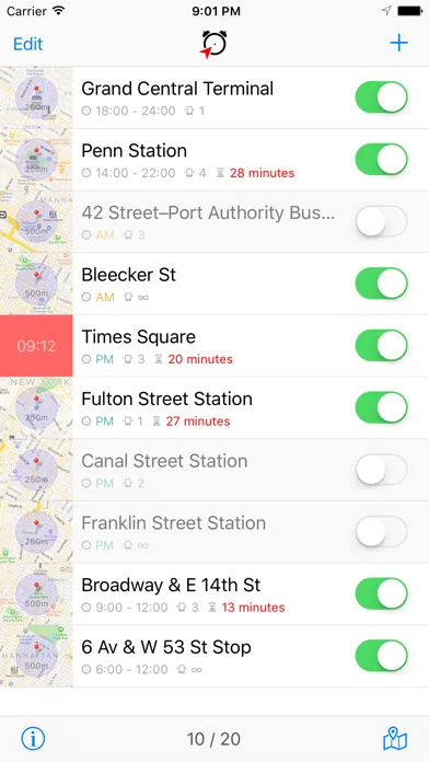 iGeoAlarmFree - Battery Friendly Location Alarm 스크린샷