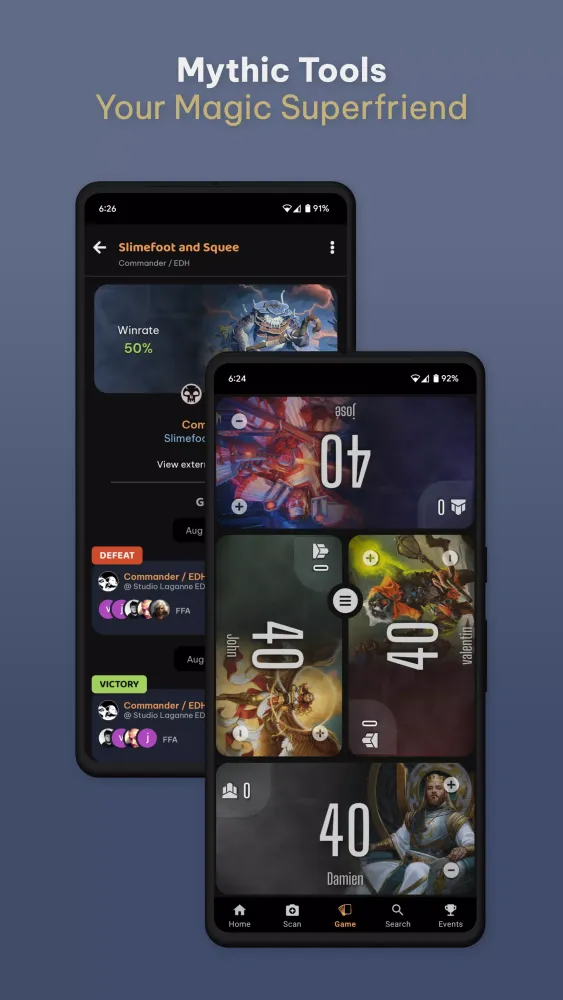 MTG Life Counter: Mythic Tools Ekran Görüntüleri
