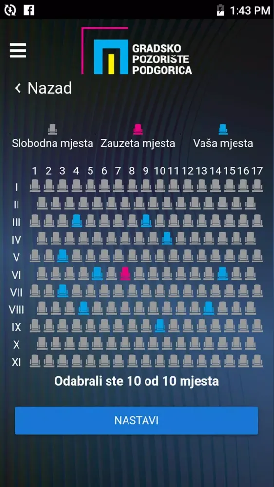 Capturas de tela do Gradsko Pozorište Podgorica