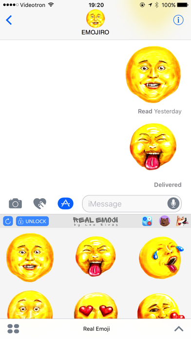 Tangkapan skrin Real Emoji Stickers
