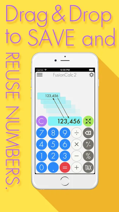 ภาพหน้าจอของ Calc + Memo : FusionCalc2 Pro