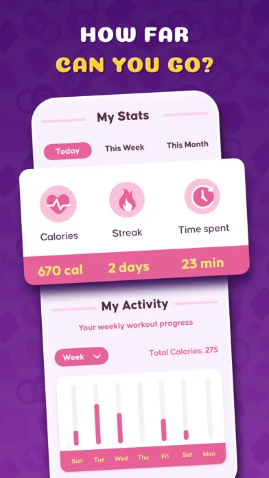 Capturas de tela do FunFit: At-Home Workout Games