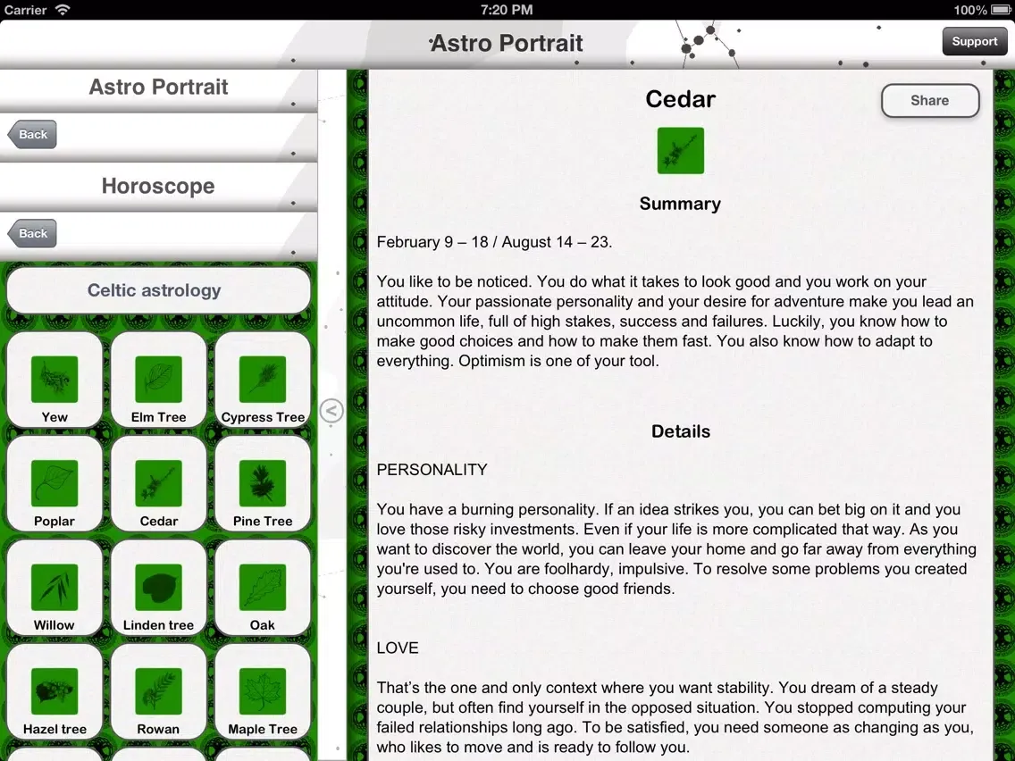 Astro Portrait - Your Astrological Profile, Compatibility between signs and Horoscope iPad  Ekran Görüntüleri