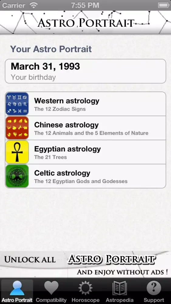 Astro Portrait - Your Astrological Profile, Compatibility between signs and Horoscope Ekran Görüntüleri