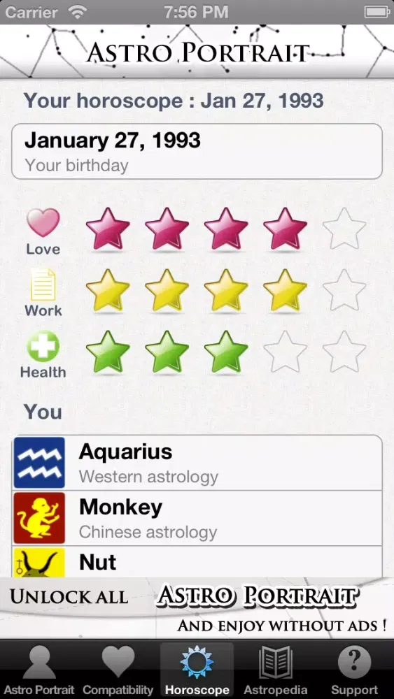 Astro Portrait - Your Astrological Profile, Compatibility between signs and Horoscope Ekran Görüntüleri