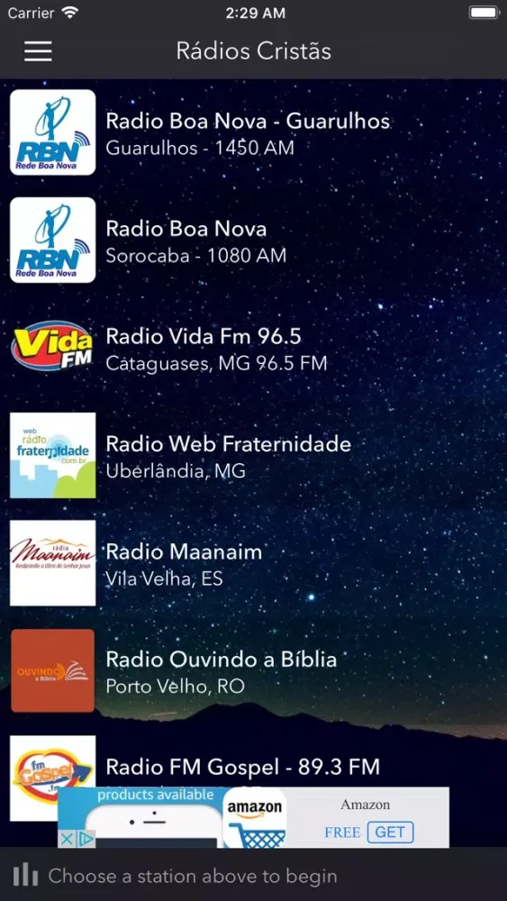 Captures d'écran de Rádios Cristãs