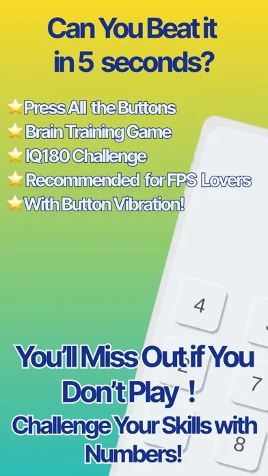 ภาพหน้าจอของ Tap Da Numbers Speed Test Game