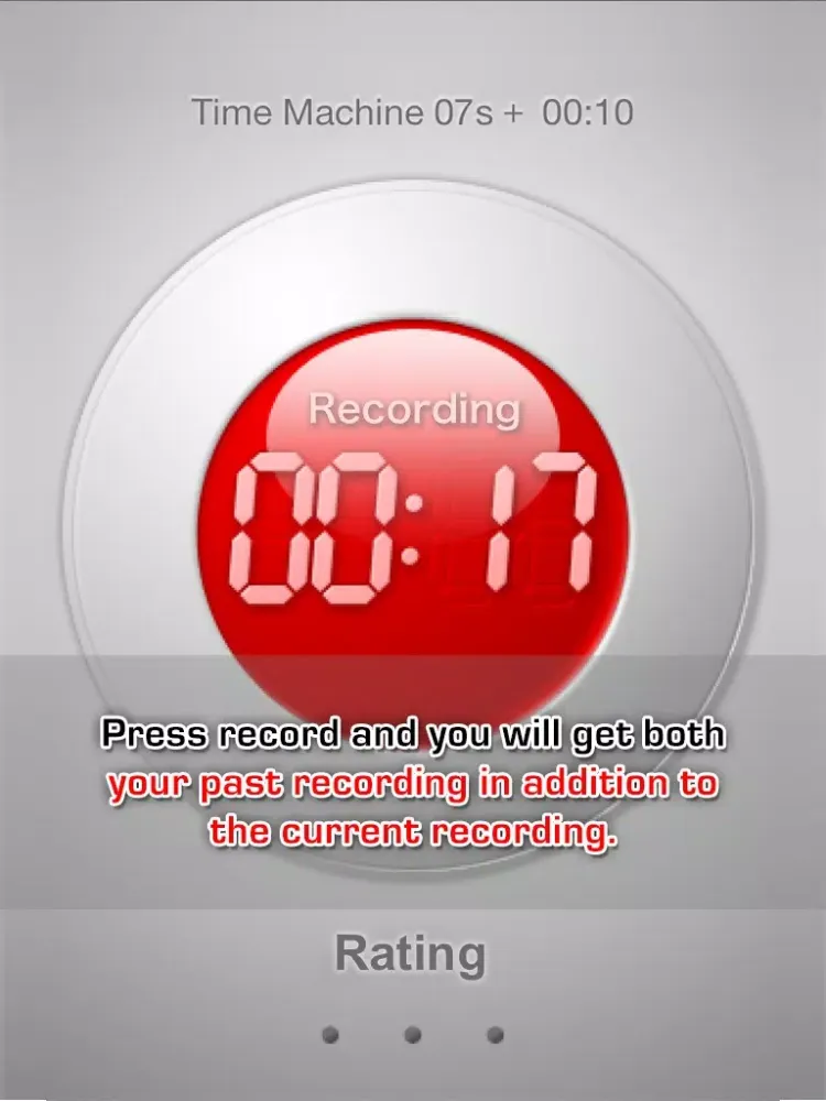 Captures d'écran de Time Machine Voice Memo Lite iPad 