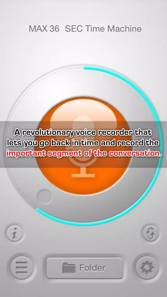 Captures d'écran de Time Machine Voice Memo Lite