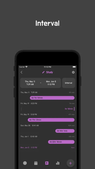 Capturas de tela do TimeLog - Timestamp Counter