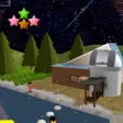 The starry night and fireflies