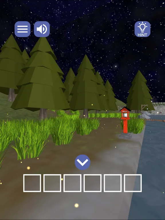 The starry night and fireflies iPad 應用截圖