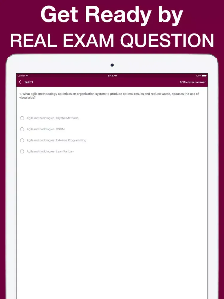 Certified Scrum Master 2017 iPad 应用截图