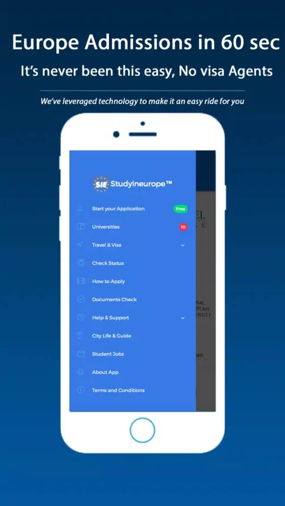 Screenshot di Studyineurope
