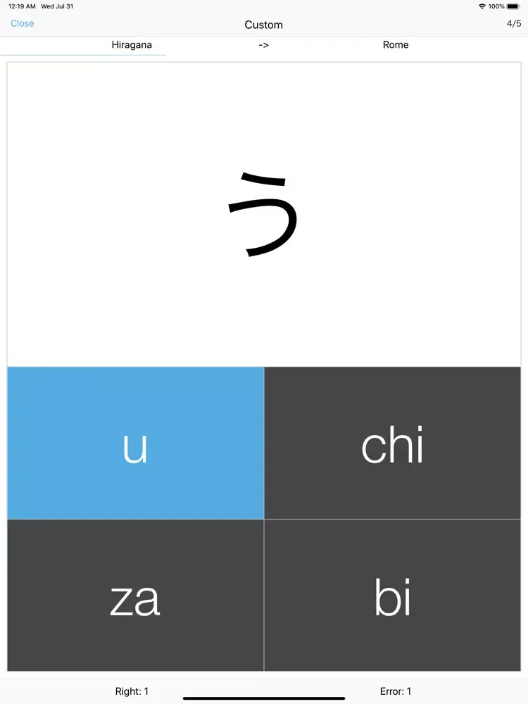 Zrzuty ekranu Japanese • Kana iPad 