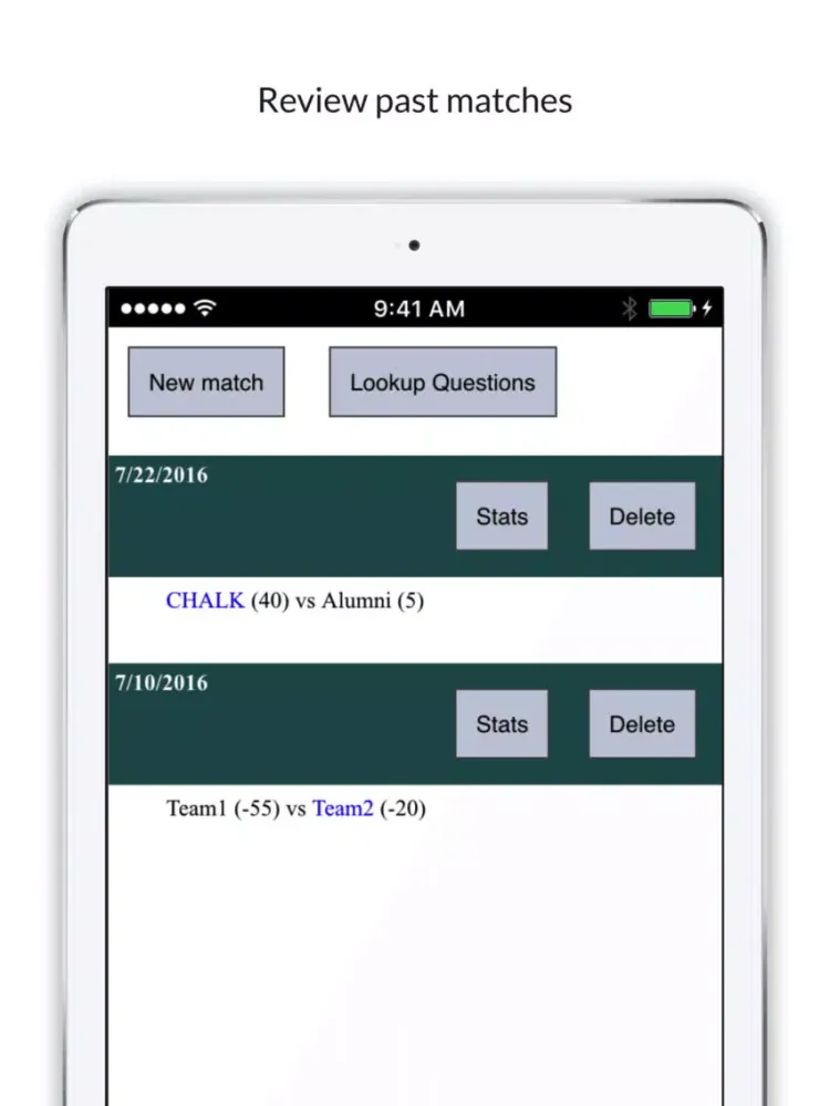 JBQ Coach's Assistant iPad 应用截图