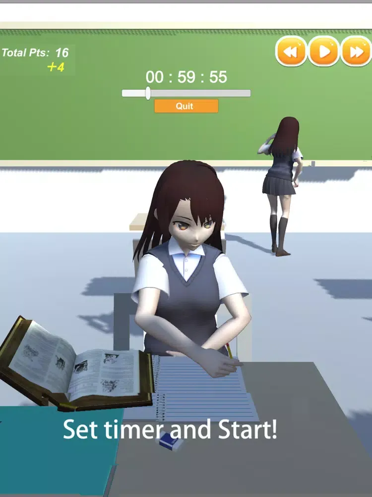Study with Anime Character iPad  Screenshots