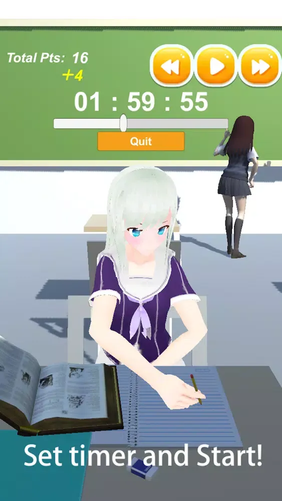 Study with Anime Character Screenshots