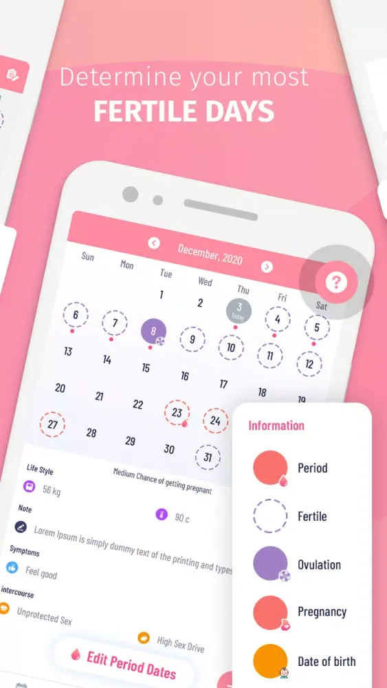 ภาพหน้าจอของ Ovulation Calculator - Pregnan