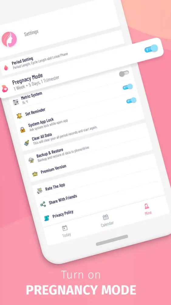 ภาพหน้าจอของ Ovulation Calculator - Pregnan