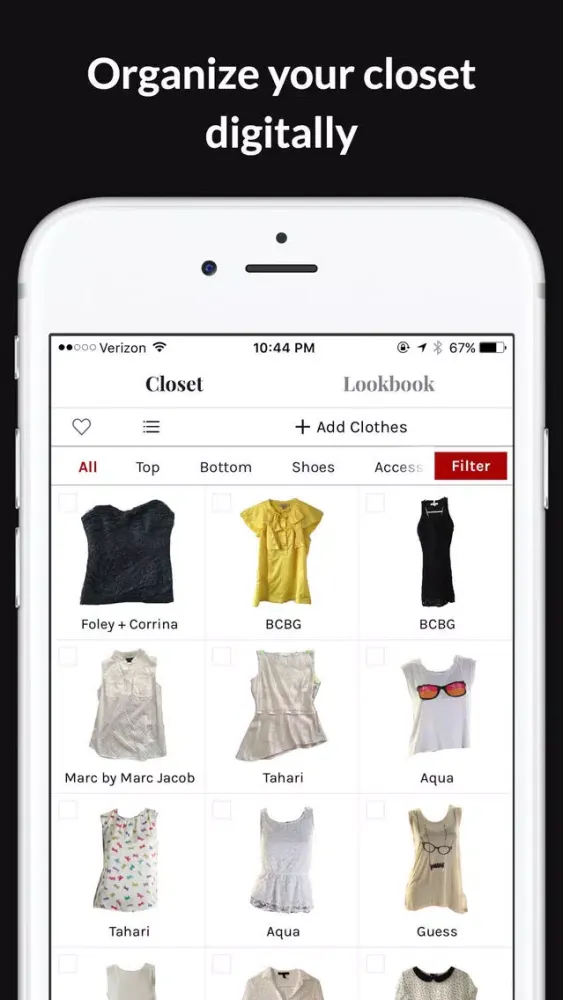 Ảnh chụp màn hình của GlamOutfit closet organizer & outfit planner