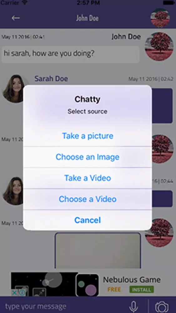 ภาพหน้าจอของ Chatia Messenger