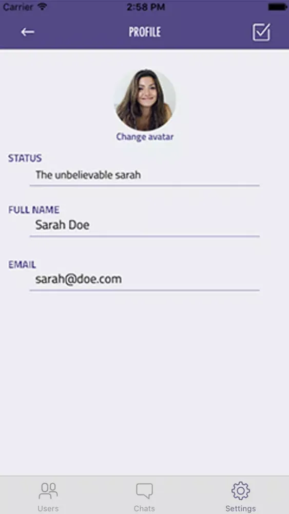 ภาพหน้าจอของ Chatia Messenger