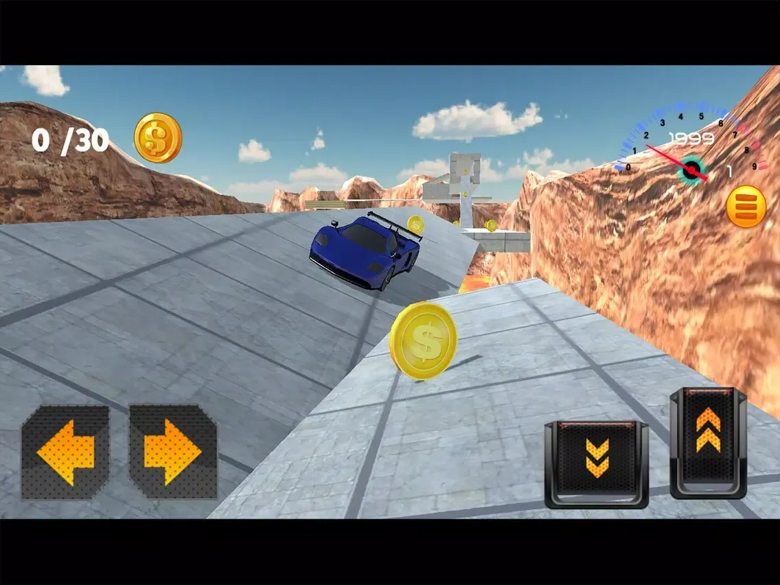 Capturas de pantalla de Hill Stunt Wheels 3D Speed Racing Car iPad 