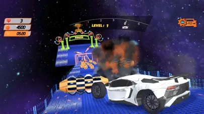 Capturas de tela do Car Crash Ramps! Can You Cross