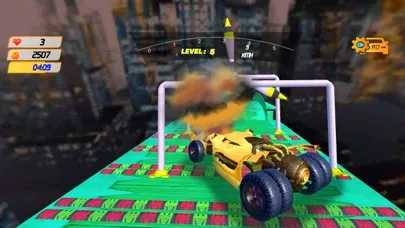 Capturas de tela do Car Crash Ramps! Can You Cross