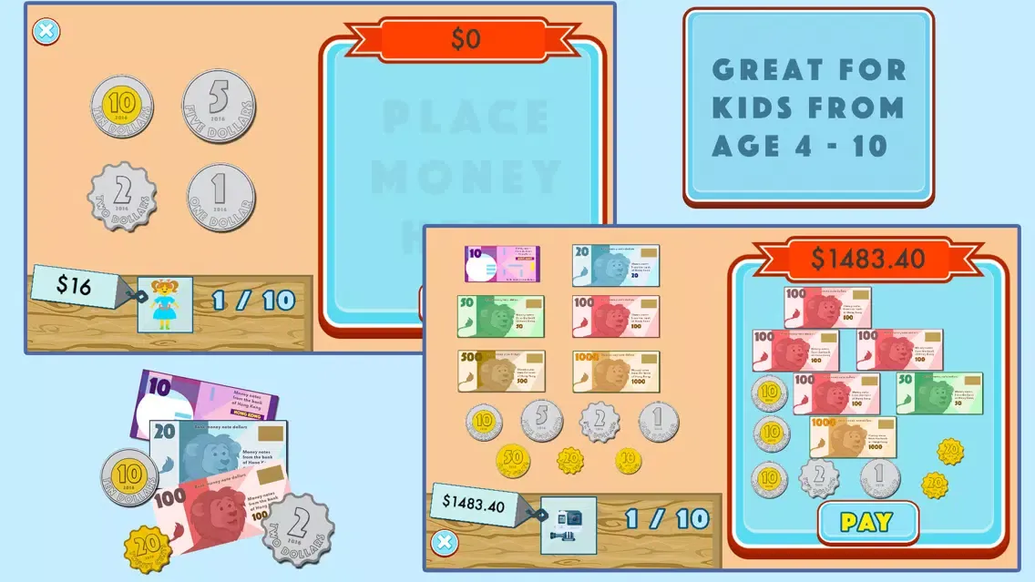 Hong Kong Money - Learning and Teaching app for kids Screenshots
