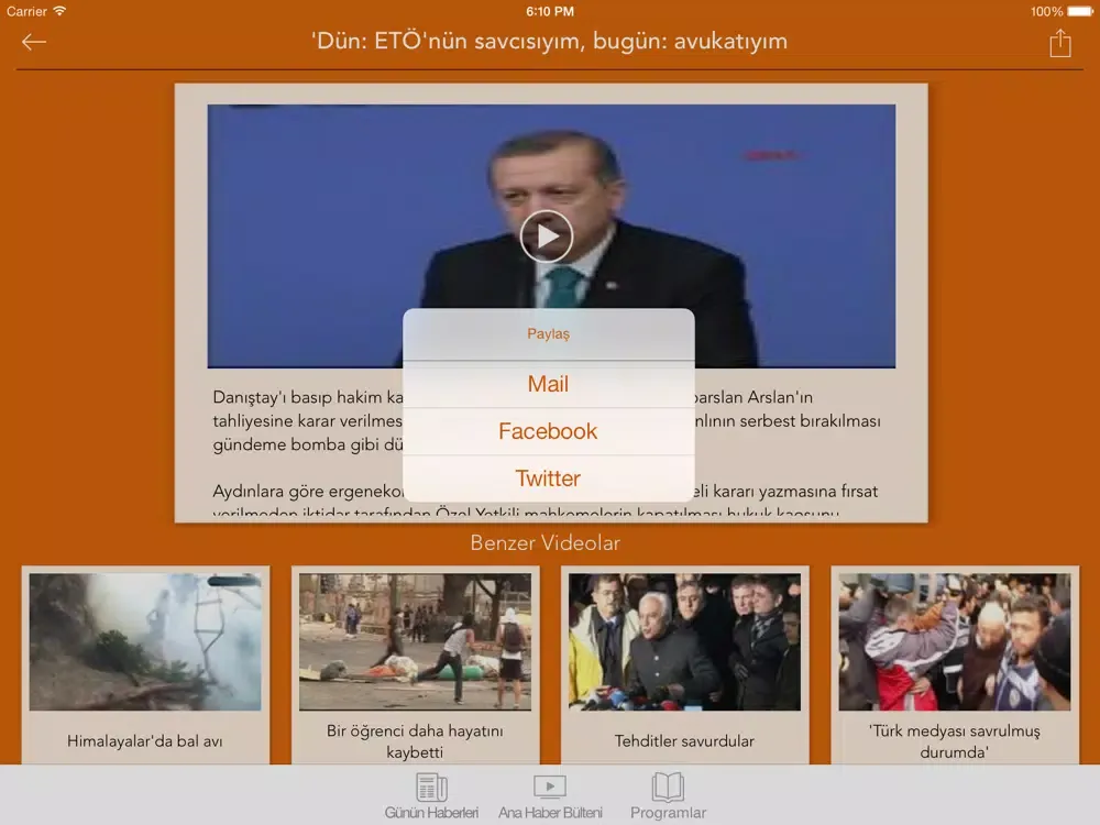 Tangkapan skrin SHaber TV iPad 