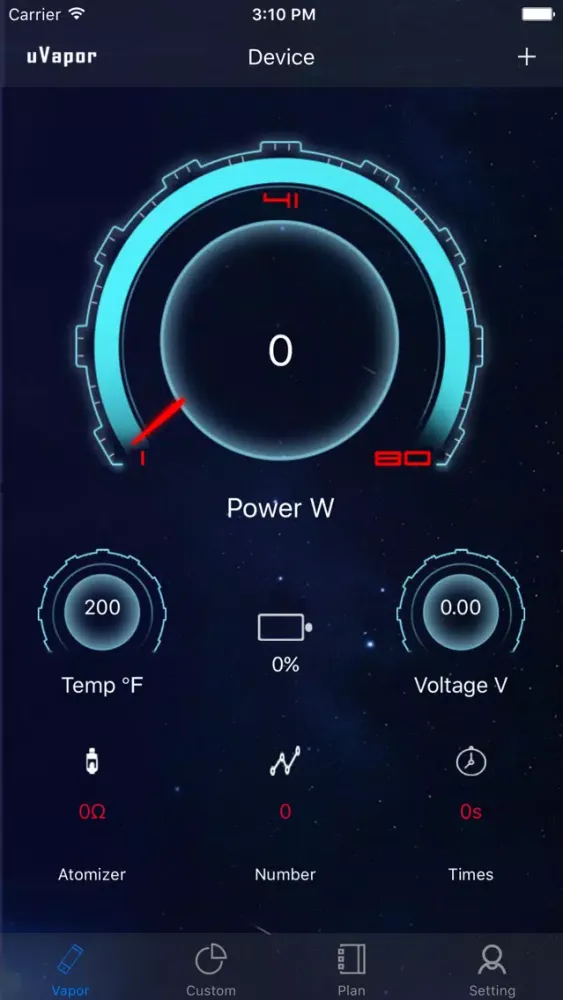 Zrzuty ekranu uVapor