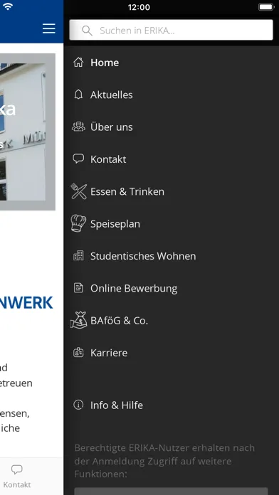 Capturas de tela do ERIKA vom STW Münster