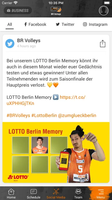 Captures d'écran de BR Volleys