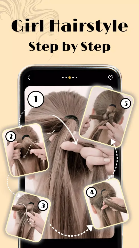 Zrzuty ekranu Girls Hairstyles step by step