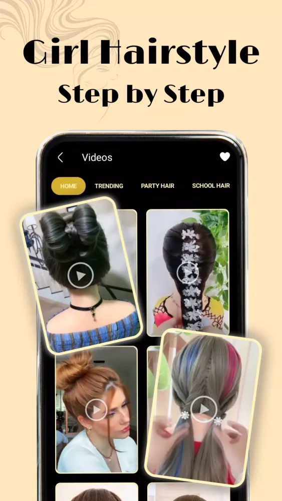 Zrzuty ekranu Girls Hairstyles step by step