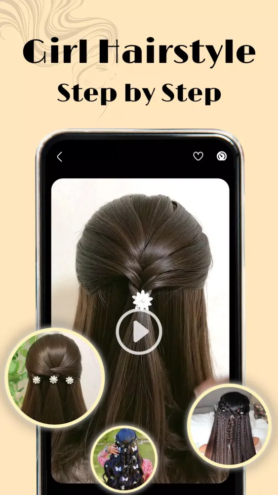 Zrzuty ekranu Girls Hairstyles step by step